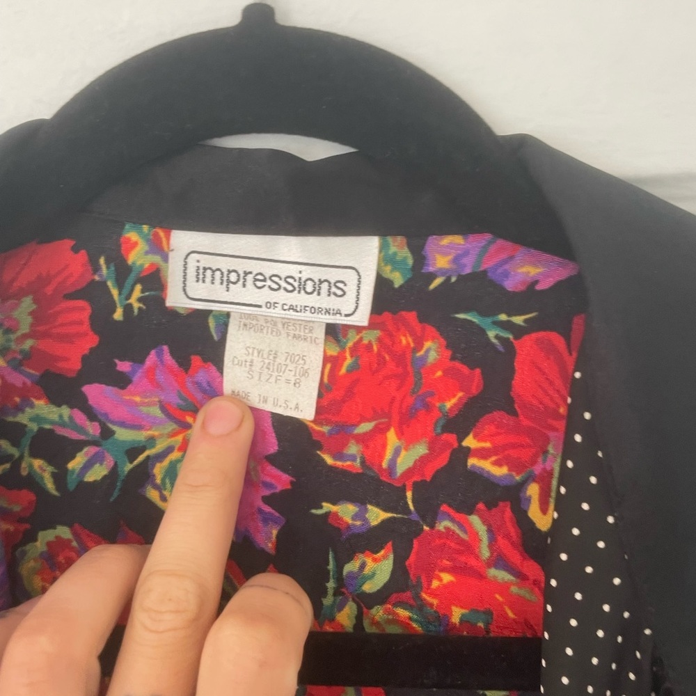 Vintage Silk/Mesh Patterned Button- Down - image 3